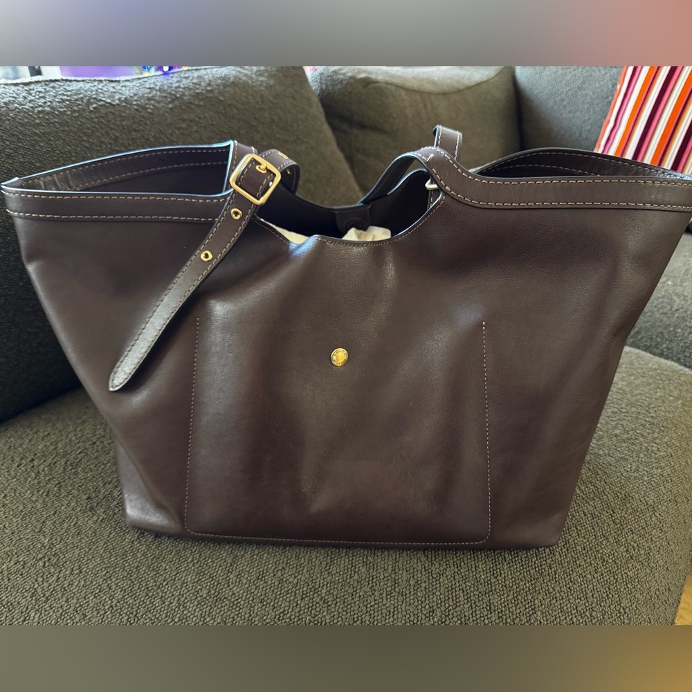 Coach Gramercy Tote in Maple/Dark Brown Leather Shoulder Bag - Picture 4 of 4